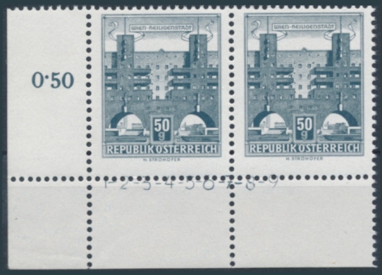 Briefmarke mit Symbolzahl(en)